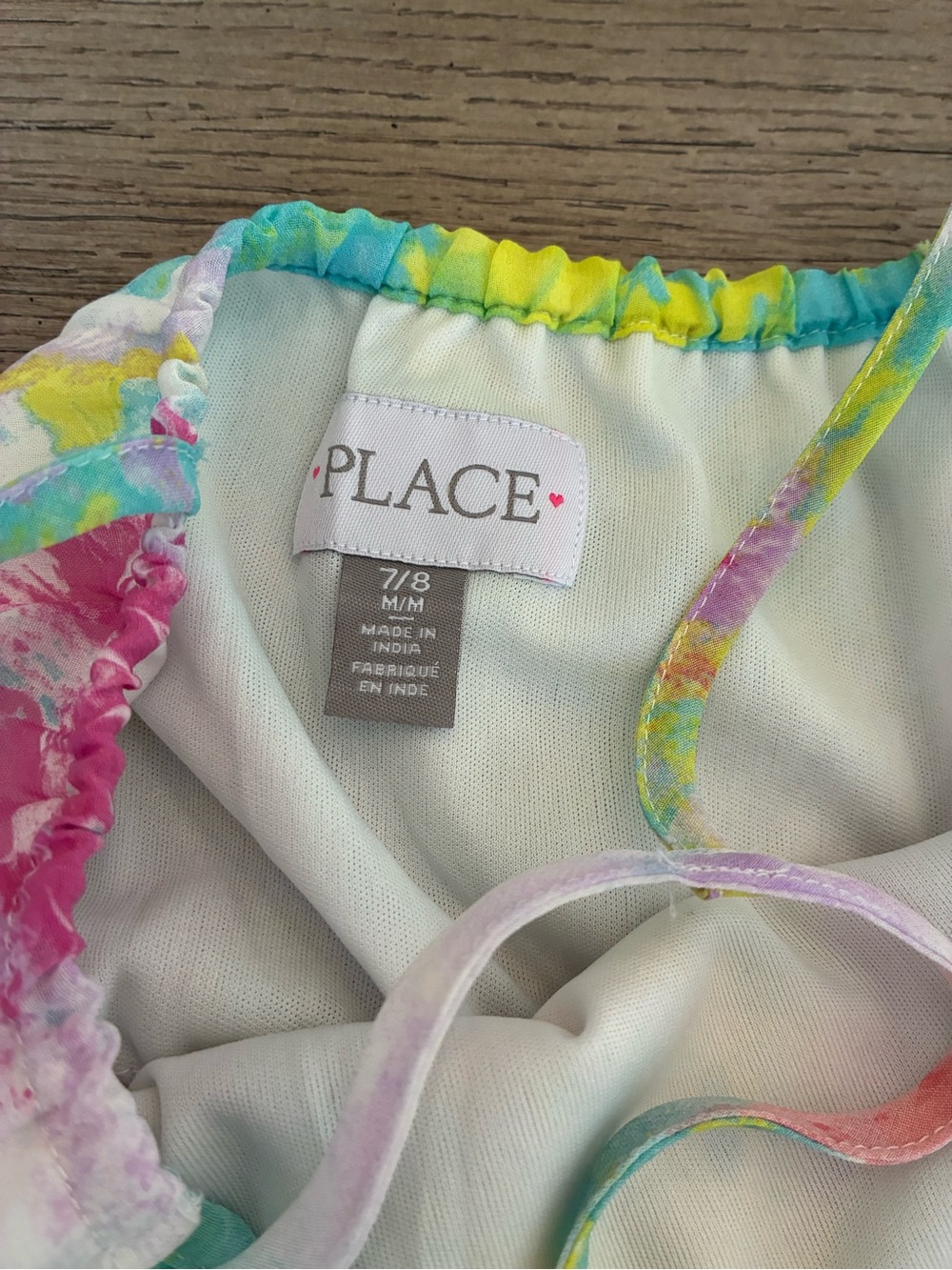 Children’s Place Pastel Tie-Dye Floral Strap Dress - Picture 3 of 4